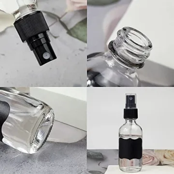 LIYUABU Reusable Glass Spray Bottles 60ml for DIY Uses