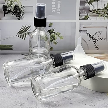 LIYUABU Reusable Glass Spray Bottles 60ml for DIY Uses