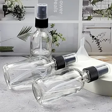LIYUABU Reusable Glass Spray Bottles 60ml for DIY Uses