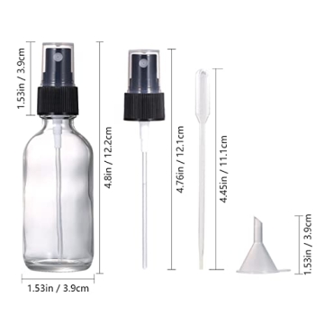 LIYUABU Reusable Glass Spray Bottles 60ml for DIY Uses