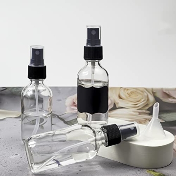LIYUABU Reusable Glass Spray Bottles 60ml for DIY Uses