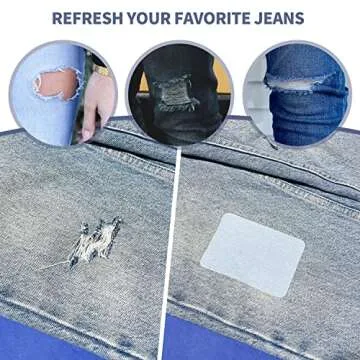 KING MOUNTAIN Iron-on Repair Patch 20 Pcs Pack,Denim Patches for Jeans Kit 3" by 4-1/4",100% Cotton Denim Iron-on Repair Patch,Jeans and Clothing Repair and Decoration Kit (Five Color 1.0)