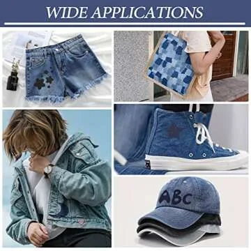 KING MOUNTAIN Iron-on Repair Patch 20 Pcs Pack,Denim Patches for Jeans Kit 3" by 4-1/4",100% Cotton Denim Iron-on Repair Patch,Jeans and Clothing Repair and Decoration Kit (Five Color 1.0)