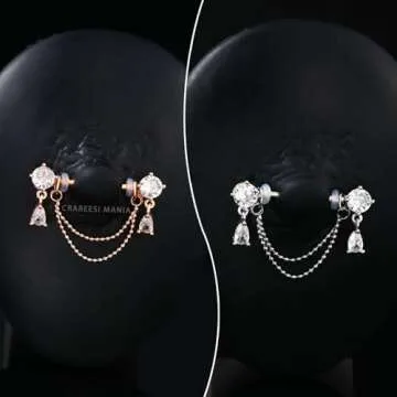 CM Crareesi Double Chain Nipple Rings for All