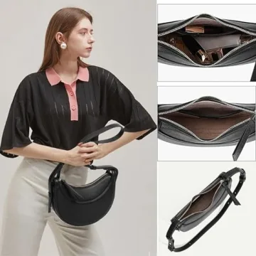 Trendy Crescent Bag for Women - Stylish Crossbody Handbag