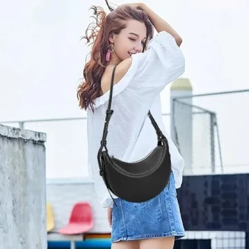 Trendy Crescent Bag for Women - Stylish Crossbody Handbag