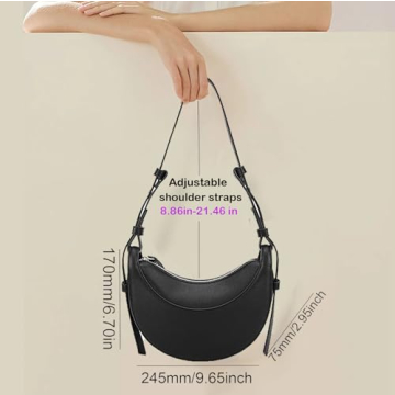 Trendy Crescent Bag for Women - Stylish Crossbody Handbag