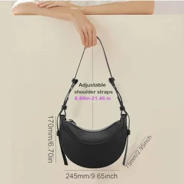 Trendy Crescent Bag for Women - Stylish Crossbody Handbag