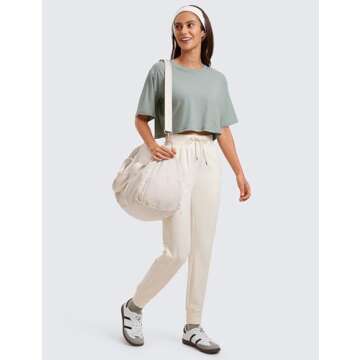 CRZ YOGA Women's Pima Cotton Workout Crop Tops Short Sleeve Yoga Shirts Casual Athletic Running T-Shirts Jade Grey Medium