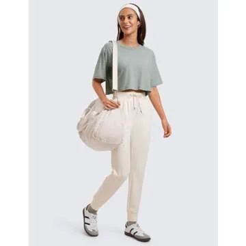 CRZ YOGA Women's Pima Cotton Workout Crop Tops Short Sleeve Yoga Shirts Casual Athletic Running T-Shirts Jade Grey Medium