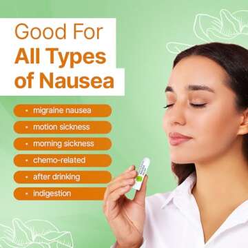 Basic Vigor Migrastil Nausea Inhaler (2-Pack) - Pocket Size Aromatherapy Stick for Queasiness - All Natural, Fast Acting Help