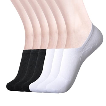 DIBAOLONG Womens No Show Socks Non Slip Flat Boat Line Low Cut Socks - 6 Pairs