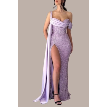 Burgundy Satin Mermaid Prom Dress 2024 for Women