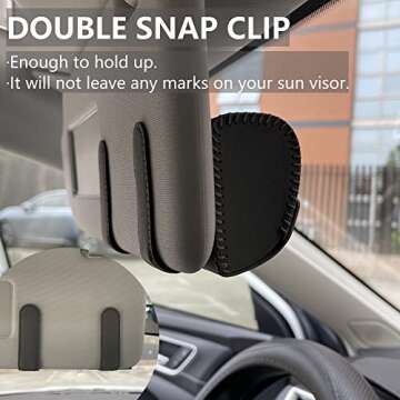 KEKIMO Sunglasses Holder for Car, Universal Car Glasses Case for Car for Multiple Glasses, Auto Sunglass Holder Box for Car with Hidden Magnetic Closure Car Accessories for Man and Woman(Grey)