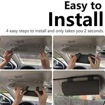 KEKIMO Sunglasses Holder for Car, Universal Car Glasses Case for Car for Multiple Glasses, Auto Sunglass Holder Box for Car with Hidden Magnetic Closure Car Accessories for Man and Woman(Grey)