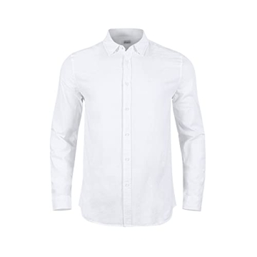 Stylish JEKAOYI Men's Casual Linen-Cotton Long Sleeve Shirt
