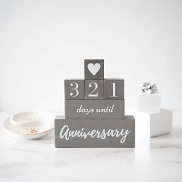 Engagement Gifts for Couples | Wedding Countdown Block Set