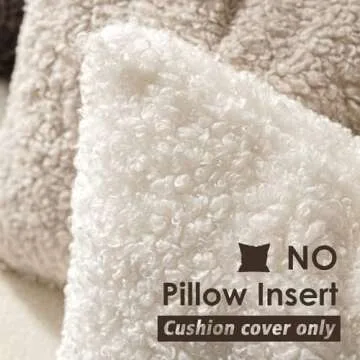 Foindtower Faux Fur Throw Pillow Covers for Cozy Decor