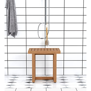 AquaTeak 18" Spa Teak Shower Bench for Elegant baths