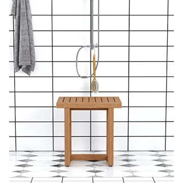 AquaTeak 18" Spa Teak Shower Bench for Elegant baths