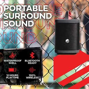 Tech-Life Boss- Premium Portable Bluetooth Speaker - Waterproof Outdoor Party Speaker w/Amazing Soun...