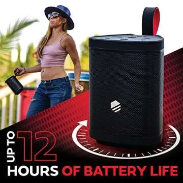 Tech-Life Boss Portable Bluetooth Speaker - Waterproof & Powerful Sound