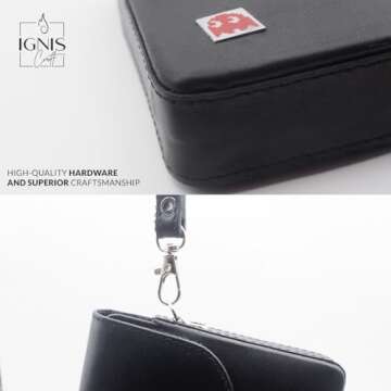 Miyoo Mini Plus v2 v3 v4 Real Genuine Leather Case - Uno Bridge Poker Playing Card Single Deck Holder (for Miyoo Mini Plus Black Black)