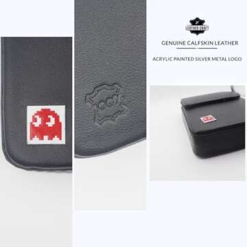 Miyoo Mini Plus v2 v3 v4 Real Genuine Leather Case - Uno Bridge Poker Playing Card Single Deck Holder (for Miyoo Mini Plus Black Black)