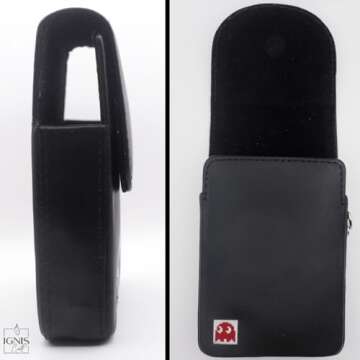 Miyoo Mini Plus v2 v3 v4 Real Genuine Leather Case - Uno Bridge Poker Playing Card Single Deck Holder (for Miyoo Mini Plus Black Black)