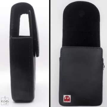 Miyoo Mini Plus v2 v3 v4 Real Genuine Leather Case - Uno Bridge Poker Playing Card Single Deck Holder (for Miyoo Mini Plus Black Black)