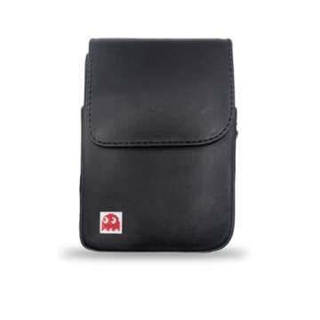 Miyoo Mini Plus v2 v3 v4 Real Genuine Leather Case - Uno Bridge Poker Playing Card Single Deck Holder (for Miyoo Mini Plus Black Black)