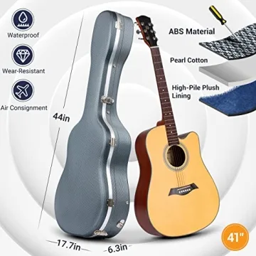 CAHAYA ABS Waterproof Acoustic Guitar Hard Case 41 Inch