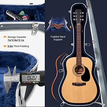 CAHAYA ABS Waterproof Acoustic Guitar Hard Case 41 Inch