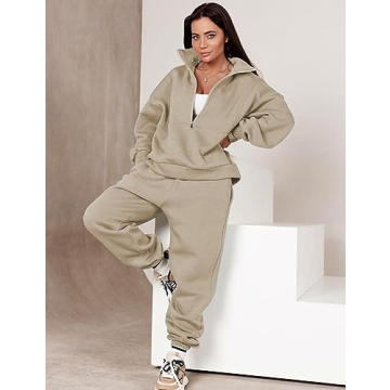 Himosyber Women's Cozy Half Zip Fleece Tracksuit