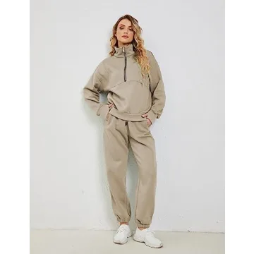 Himosyber Women's Cozy Half Zip Fleece Tracksuit