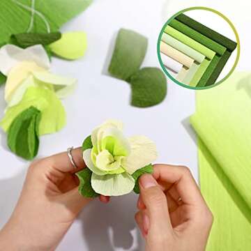 Gersoniel 57 Pcs Crepe Paper DIY Kit for Any Occasion