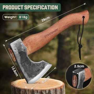 Freelander 11'' Hand-Forged Camping Hatchet for Bushcraft