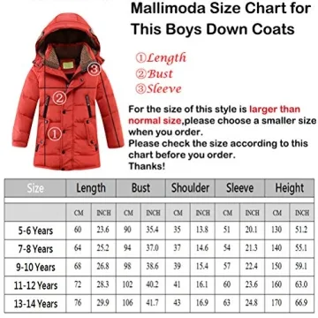 Mallimoda Boys' Hooded Down Coat for Maximum Winter Comfort