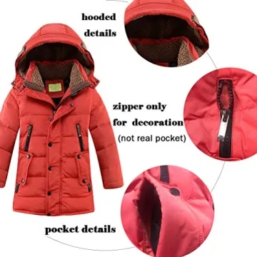 Mallimoda Boys' Hooded Down Coat for Maximum Winter Comfort