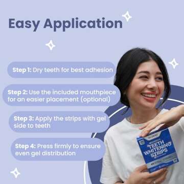 DrDent Professional Teeth Whitening Strips 21 Treatments - Safe for Enamel - Non Sensitive Teeth Whitening - Whitening Without Any Harm - Pack of 42 Strips + Mouth Opener Included