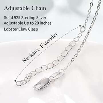 PRAYMOS 925 Sterling Silver Faith Cross Necklace for Women Dainty Silver Necklace for Women