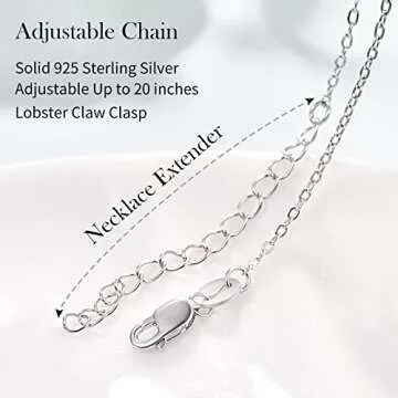 PRAYMOS 925 Sterling Silver Faith Cross Necklace for Women Dainty Silver Necklace for Women