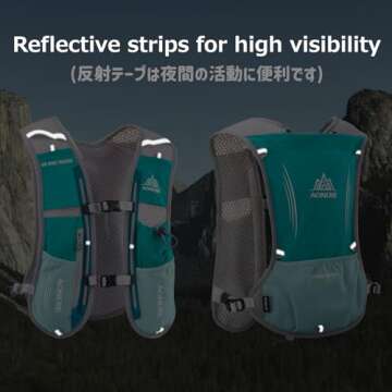 Azarxis Hydration Running Vest Backpack Pack 5L for Women and Men Jogging Trail Race Marathon Cycling Hiking (Rose Red Backpack Only)