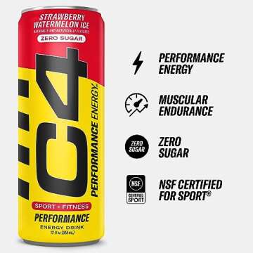 Cellucor C4 Performance Energy Drink | Zero Sugar Carbonated Preworkout Energy | 150mg Caffeine with...