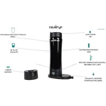 Cauldryn Smart Temperature Control Coffee Mug Portable 16 oz