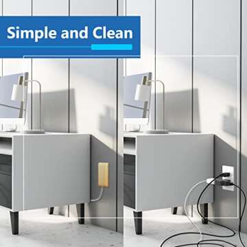 LIDER Flat-Face Outlet Extender with 3 Receptacles