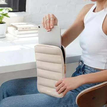 Vandel Puffy Laptop Sleeve Stylish Green Carrying Case