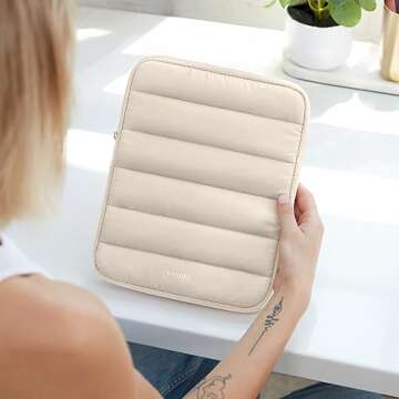 Vandel Puffy Laptop Sleeve 13-14 Inch Laptop Sleeve. Green Laptop Sleeve for Women. Cute Carrying Case Laptop Cover for MacBook Pro 14 Inch Laptop Sleeve