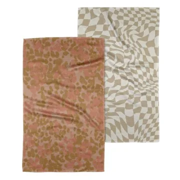 GEOMETRY Fall Kitchen Towels - Quick Dry Microfiber Cloths for Every Kitchen Need