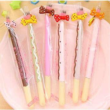 Schoolsupply 5X Lifelike Biscuit Stick Kawaii Cookie Gel Pen School Supplies Stationery Writing Stud...